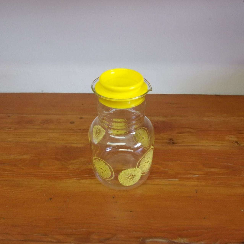 retro yellow juice carafe – old soul goods