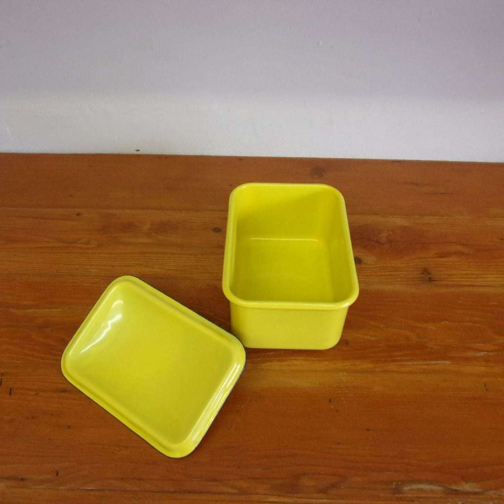 Honey Ware Enamel Food Storage Container with Lid - Flat - Piccantino